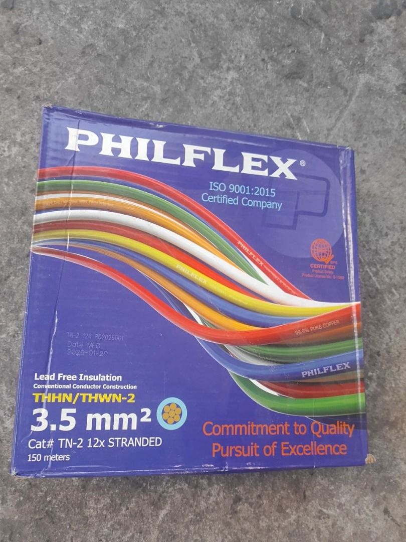 Thhn wire philflex brand (Category: Everything Else Others) located in Manila. Submitted by joeyroque09 (Listing ID 1434661603, Image 3). Description: Thhn wire philflex brand Size: 3.5mm x 150 meters (red) Price: 6760.