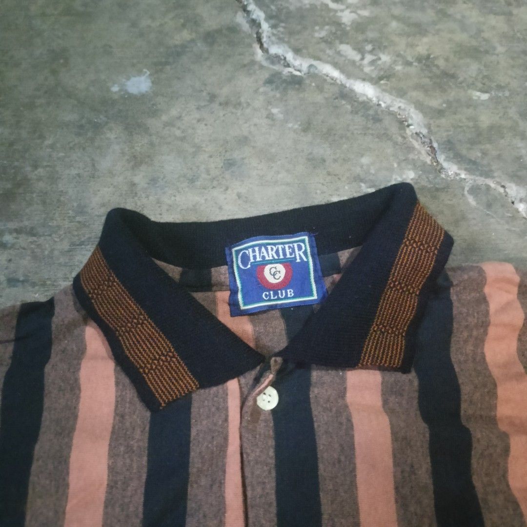 Vintage Charter Club (Category: Tshirts & Polo Shirts ) located in Cabanatuan. Submitted by flipmopickmo (Listing ID 1434693724, Image 2). Description: Vintage Charter Club - Single Stitch all the way - Dimes: W-20.5 L-30 - No issues - No flaws - 9.5/10 or Better - Color may vary due to lighting ✨⚡ - Message me for more information.
