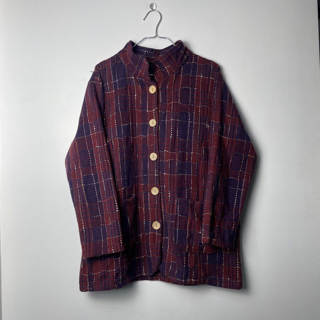 Vintage Japanese Style Sashiko Boro Style Jacket (Category: Coats, Jackets and Outerwear) located in Baguio. Submitted by archival.store (Listing ID 1434731608, Image 1). Description: Vintage Japanese Style Sashiko Boro Style Jacket Shoulders 18 Chest 23 Sleeves 20.5 Length 28 1,200.