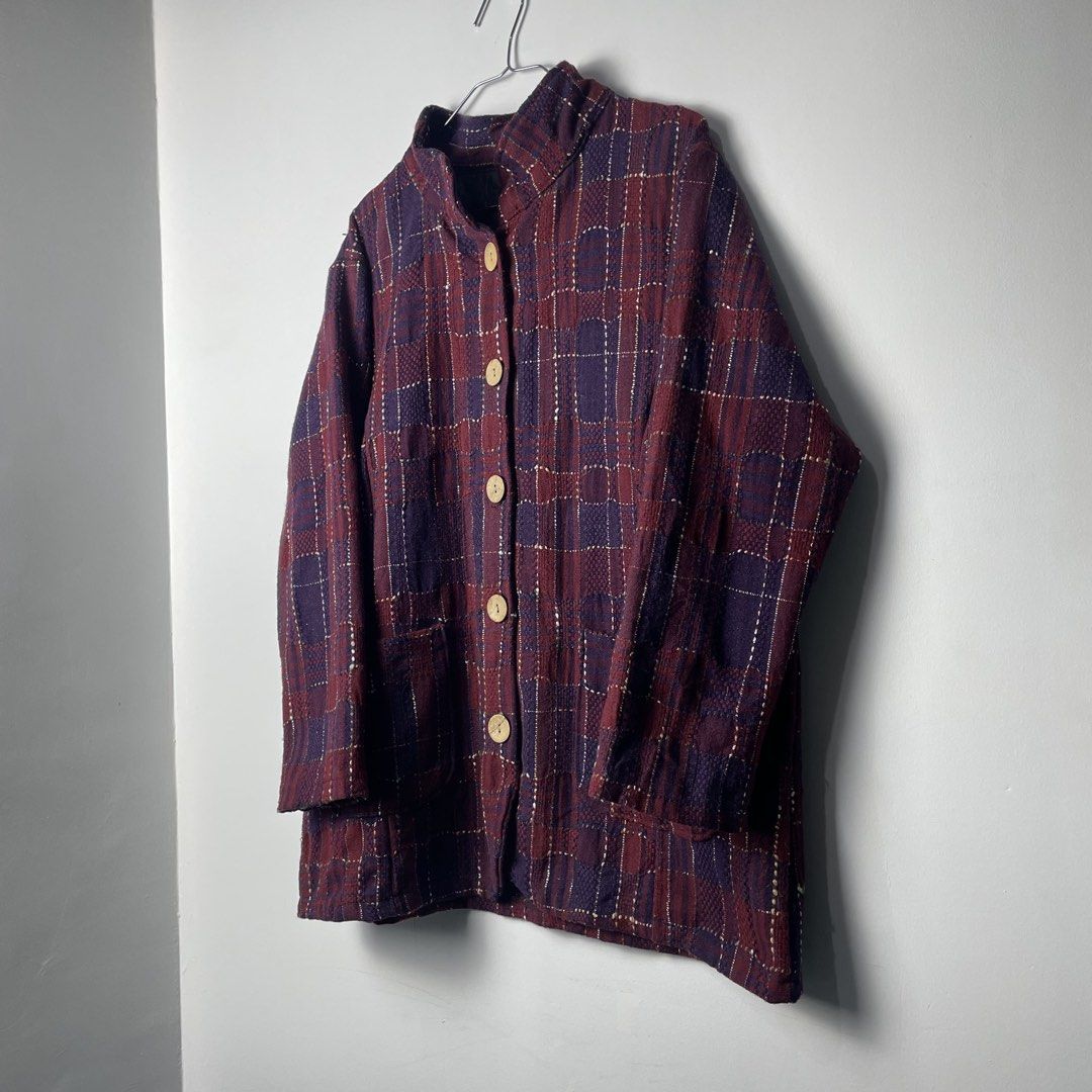 Vintage Japanese Style Sashiko Boro Style Jacket (Category: Coats, Jackets and Outerwear) located in Baguio. Submitted by archival.store (Listing ID 1434731608, Image 2). Description: Vintage Japanese Style Sashiko Boro Style Jacket Shoulders 18 Chest 23 Sleeves 20.5 Length 28 1,200.