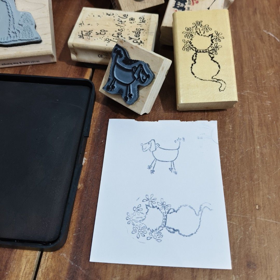 10pcs Wooden Rubber Stamp Collection (Category: Craft Supplies & Tools) located in Bontoc. Submitted by shaneebhee (Listing ID 1434758444, Image 1). Description: ✨ Wooden Rubber Stamp Collection ✨ Aesthetic + high-quality stamps for your creative projects. 🐾 Animal-themed designs 📓 Ideal for journaling, scrapbooking & DIY crafts ✔️ Well-kept, ready to use 🎁 Includes ink pad 💸 MOP: GCash 🚛 MOD: Jnt (SF c/o buyer).