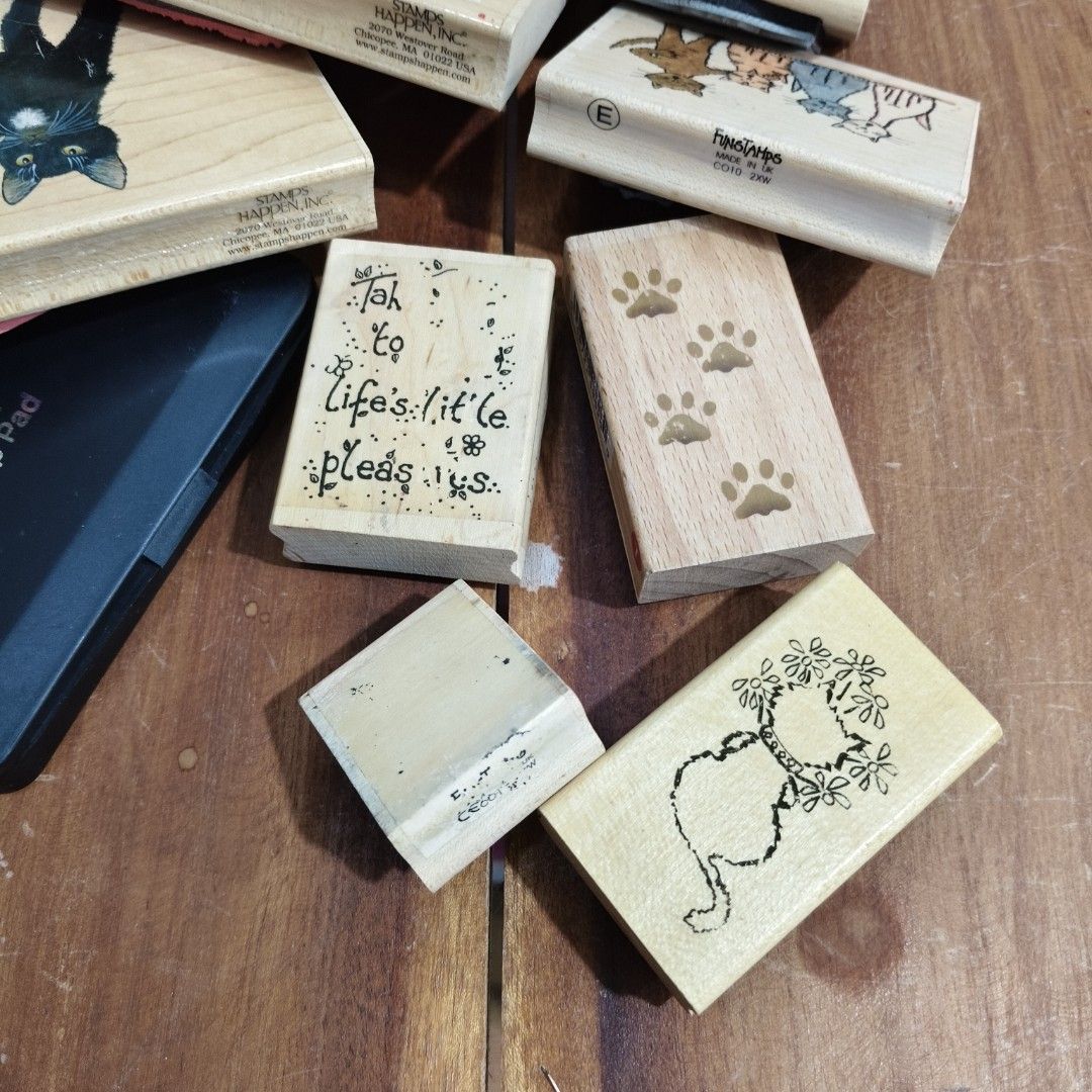 10pcs Wooden Rubber Stamp Collection (Category: Craft Supplies & Tools) located in Bontoc. Submitted by shaneebhee (Listing ID 1434758444, Image 3). Description: ✨ Wooden Rubber Stamp Collection ✨ Aesthetic + high-quality stamps for your creative projects. 🐾 Animal-themed designs 📓 Ideal for journaling, scrapbooking & DIY crafts ✔️ Well-kept, ready to use 🎁 Includes ink pad 💸 MOP: GCash 🚛 MOD: Jnt (SF c/o buyer).