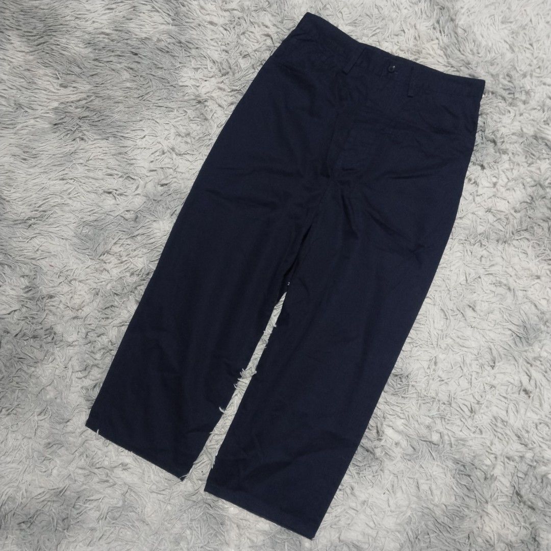 Y's Yohji Yamamoto Drop Crotch Pants (Category: Jeans) located in Cavite. Submitted by realdeal98 (Listing ID 1434765415, Image 3). Description: Y'S Drop Crotch Pants - Born Product - Like new condition - Navy Color - Authentic - Unisex Measurement when Iaid flat Size 1 on tag 14.5 inches waistline 33 inches length 33.5 inches outseam 19.5 inches inseam 12 inches thigh 13.5 inches thigh 7.5 inches leg opening 1500 shipped via JNT.