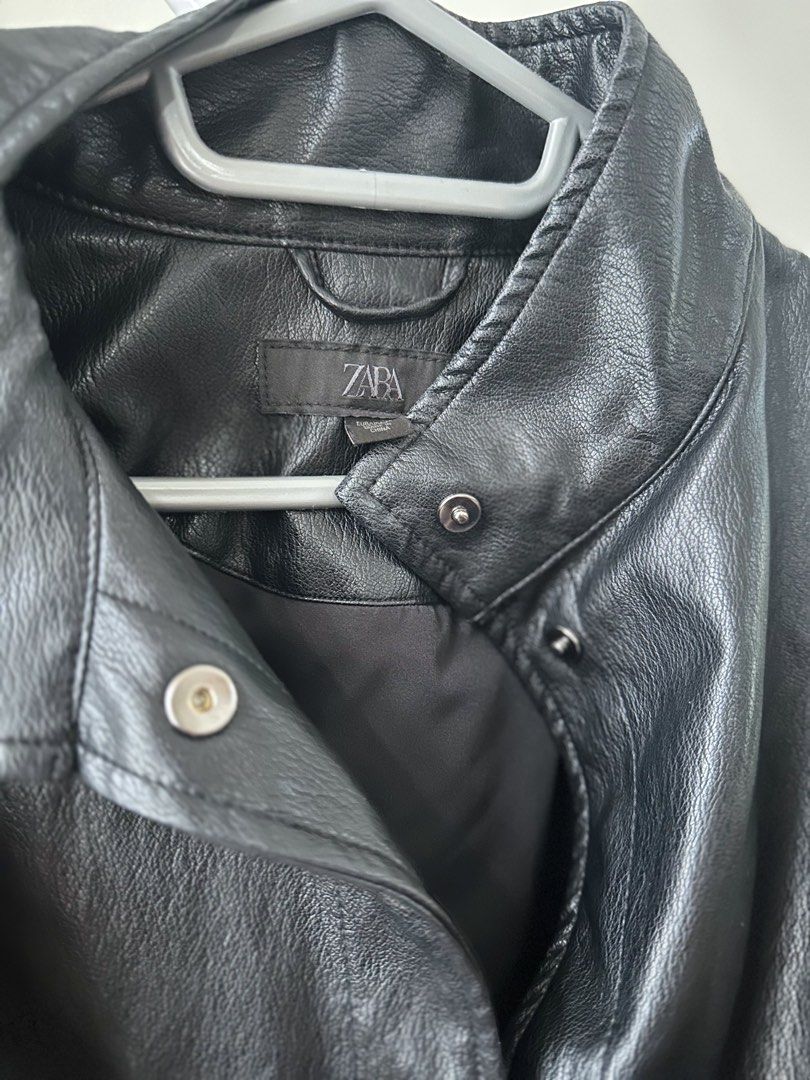 ZARA Leather Jacket (Category: Coats, Jackets and Outerwear) located in Quezon City. Submitted by jdc_preloved (Listing ID 1434674217, Image 3). Description: Like NEW!! Only worn once in Japan. Original price 5K See images for dimensions .