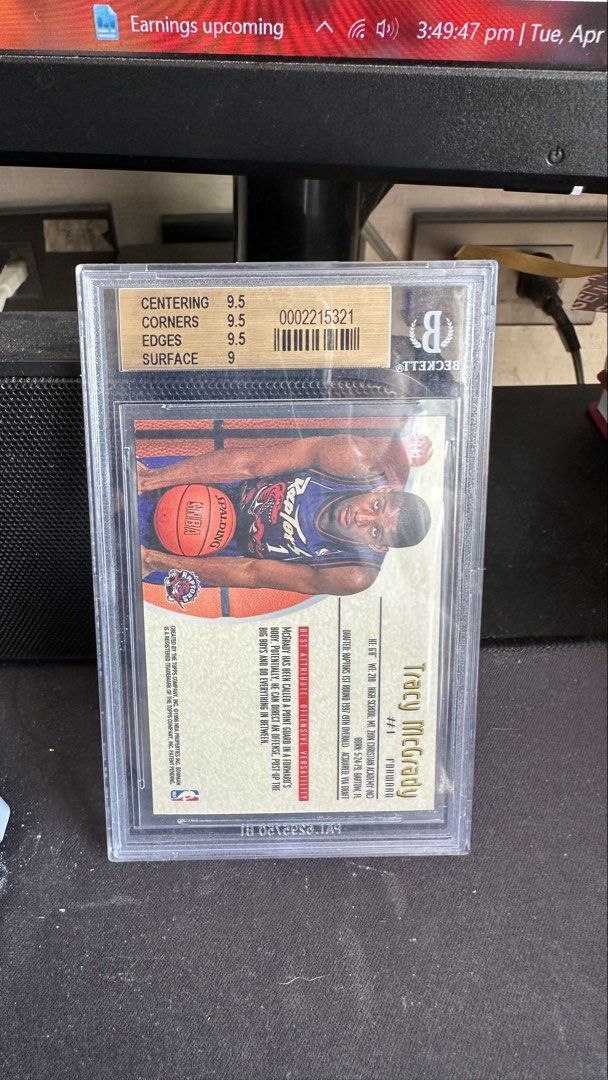 1997-98 Bowman's Best Tracy McGrady #111 (Category: Raw Singles) located in Quezon City. Submitted by donbcro (Listing ID 1434889217, Image 2). Description: - 1997-98 Bowman's Best Tracy McGrady RC - Graded by Beckett: 9.5 Gem Mint - Encased in a protective holder.