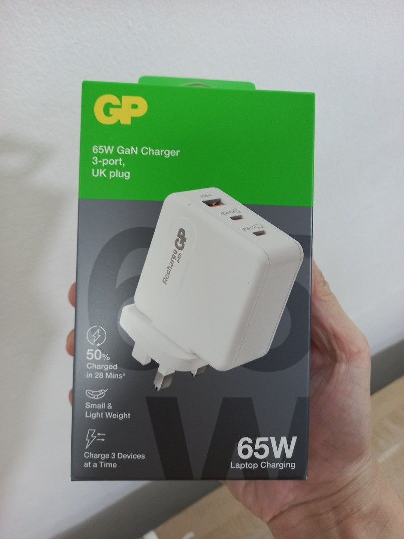 65W Charger,  3 ports,  Brand new seal