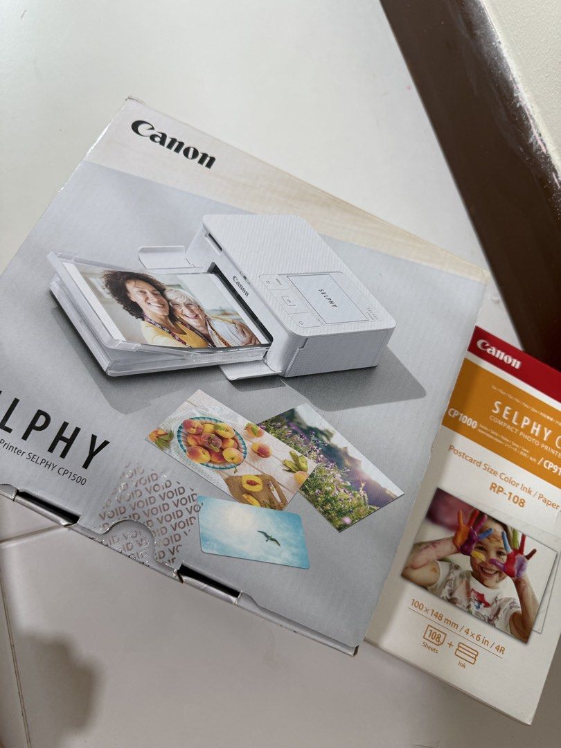 * White *Canon SELPHY CP1500 Photo Printer with Paper