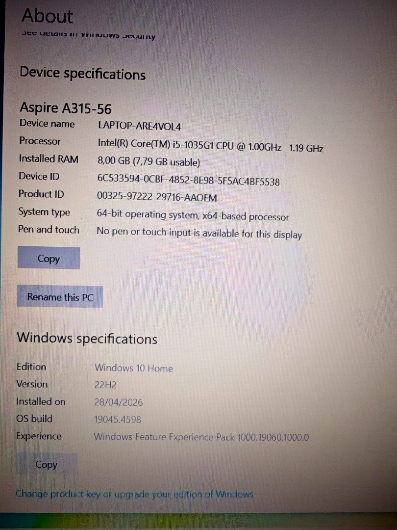 Acer Aspire 3 Laptop - Intel Core i5439543391627530245