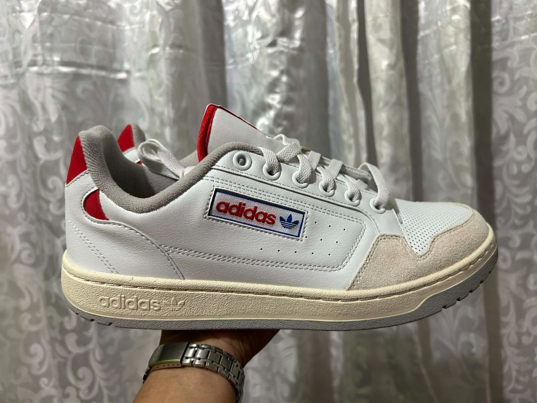 Adidas NY 90 GX4393 (Category: Sneakers) located in Iligan City. Submitted by mhrgb____ (Listing ID 1434859219, Image 2). Description: Adidas NY 90 sneakers Color: White with red accents Features: Suede toe cap, classic design Size: US 9.5 / EU 43 1/3 Includes: Original box Made in Indonesia Authentic sneakers 👟 | Nike • Adidas • Puma 📍 Iligan-based 💯 Quality pairs only 👉 Like our page on Facebook: Sole Mates Iligan.