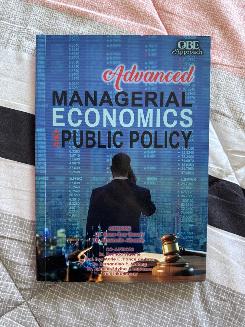 Advanced Managerial Economics and Public Policy (Category: Textbooks) located in Taguig. Submitted by dearestcatlady (Listing ID 1434820681, Image 1). Description: .