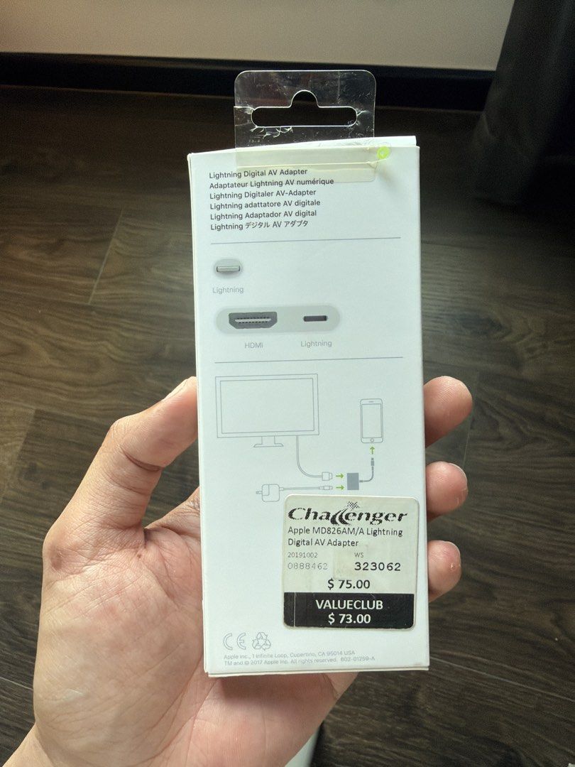 Apple Lightning to Digital AV Adapter439438032441200641