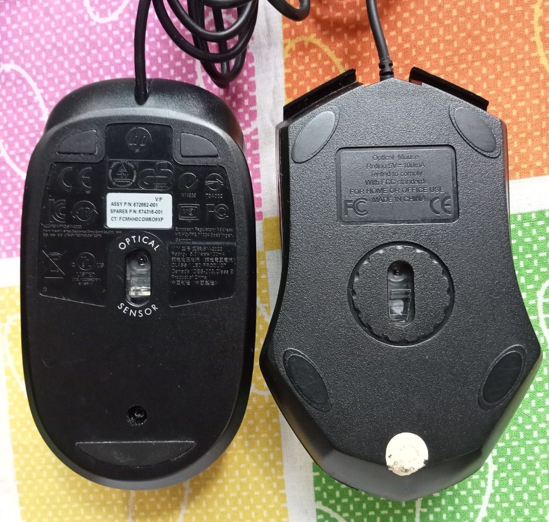 Assorted Wired Optical Computer Mouse (Category: Mouse & Mousepads) located in Singapore. Submitted by kyawyadana84479 (Listing ID 1434840473, Image 2). Description: 1pc for $5 Collection of wired optical computer mouse. Brands include Microsoft, Dell, HP, and Acer. All mouse are tested and working. Various shapes and sizes available. Selling as a bundle..