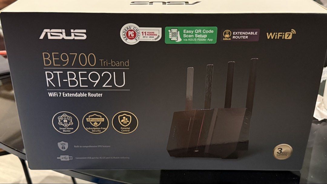 ASUS BE9700 Tri-Band WiFi 7 Extensible Router