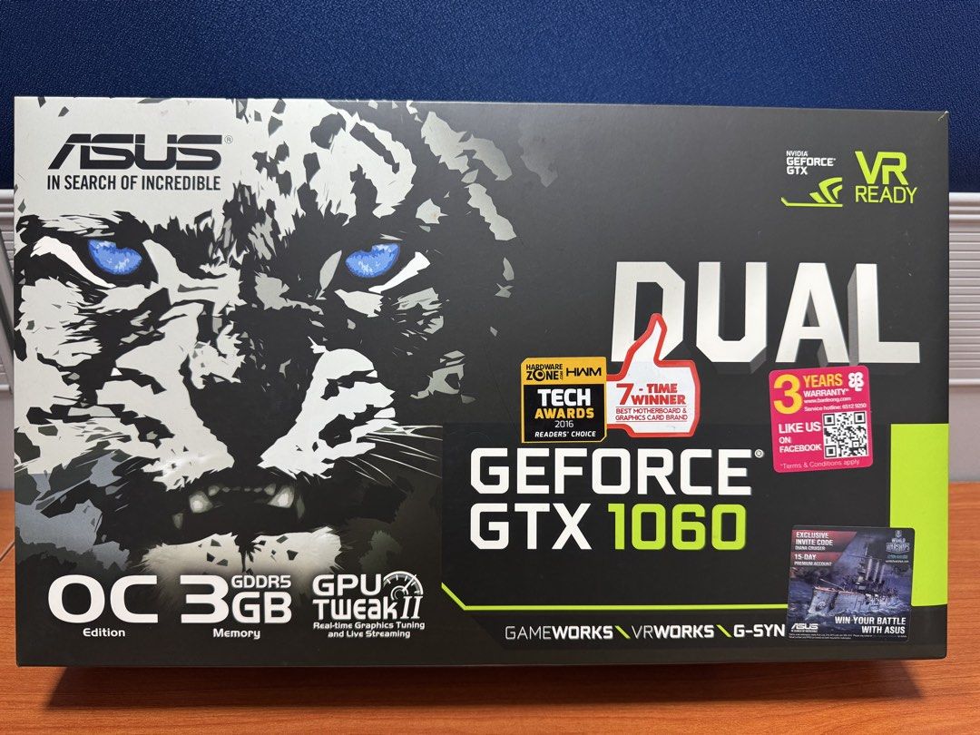 ASUS Dual GeForce GTX 1060 OC 3GB