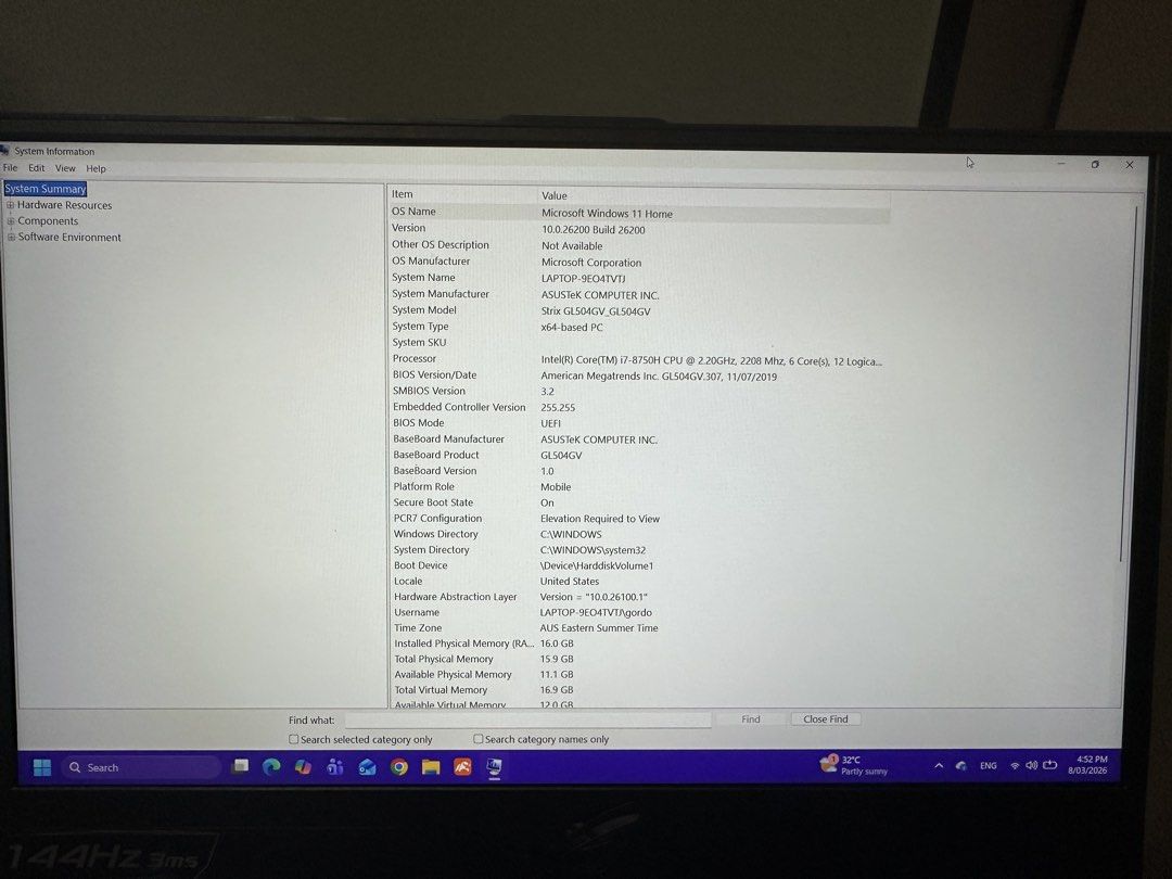 ASUS ROG Strix GL504GV Laptop439428714783713281