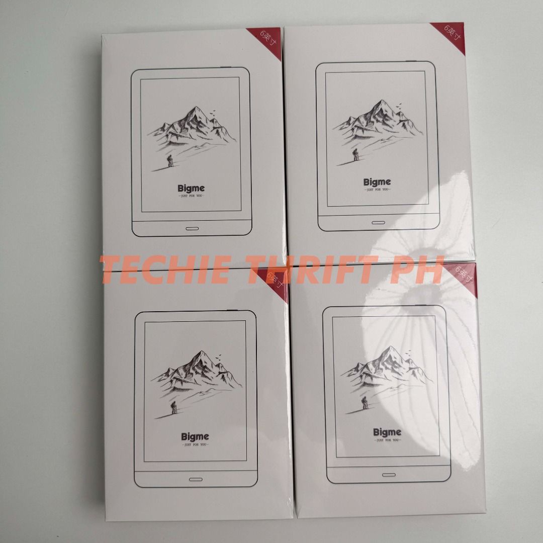 Bigme Read Android eReader 64GB BRAND NEW (Category: E-Readers) located in Quezon City. Submitted by jerreyess (Listing ID 1434919824, Image 2). Description: Bigme Read Android eReader 64GB BRAND NEW ON HAND ✨ BRAND NEW AND SEALED 💯 AUTHENTIC FEATURES: ✔️6" Black and White E Ink Screen, 212PPI ✔️1GB + 64GB Large Storage ✔️Ultra-Thin 5mm, weighs 170g ✔️USB Type-C Connectivity ✔️1300 mAh battery ✔️Quad-Core 1.8Ghz CPU for Snappy Response ✔️Install