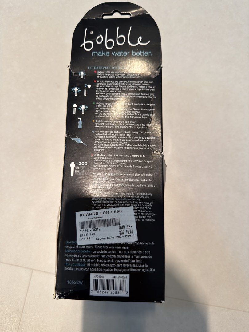 Bobble Filtered Water Bottle - Brand New439509394434314242
