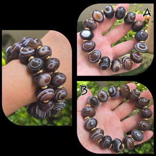 🙏Dragon Palace relics/Dzi Beads/Botswana Agate Chanting Beads,Pendant,Bracelet & Ring Collection item 3