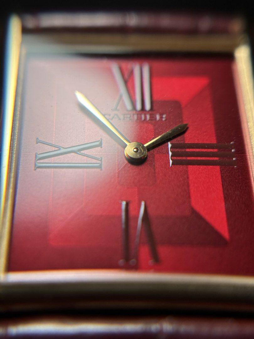 Cartier Tank Louis Cartier WGTA0093 (Category: Watches) located in Singapore. Submitted by korinklein (Listing ID 1434965865, Image 3). Description: Brand new, unworn Tank Louis Cartier WGTA0093 pulled from safe for sale - Cartier 2022 W&W Release “One-Shot” -33.7mm x 25.5mm, 18k yellow gold case -Manual-wind Calibre 1917 MC movement -Original burgundy alligator leather strap -Sapphire crystal -Bought Oct-23 with 8 year warranty -Box & Papers Ele