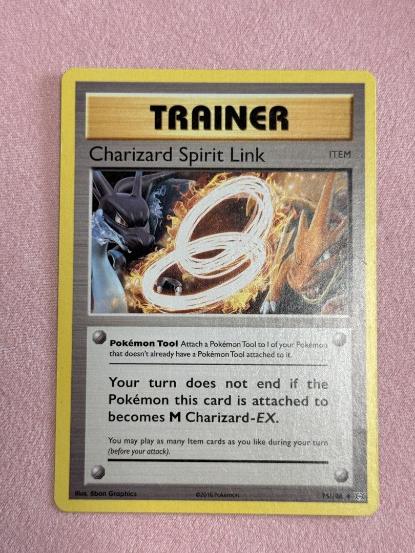pokemon card trainer charizard spirit link Pokemon - Charizard Spirit Link (75/108)