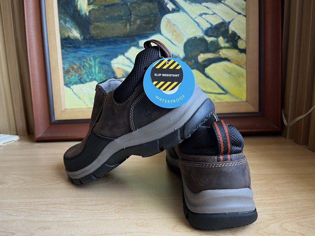 Clarks Men's Walpath Step Shoes - Size 11 (Category: Casual Shoes) located in Bacoor. Submitted by macorda (Listing ID 1434816199, Image 3). Description: - Clarks Men's Walpath Step Shoes - Size 11 - Slip-on design - Waterproof and slip-resistant - Brown upper with black and gray accents - Features the Clarks Collection logo on the insole - Unworn condition - Negotiable.