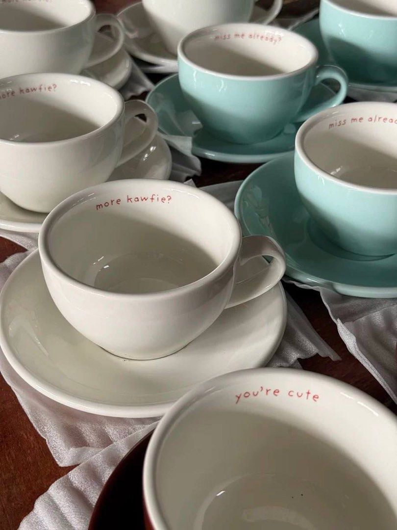 Coffee Cup and Saucer Set with Quotes439512928575170561