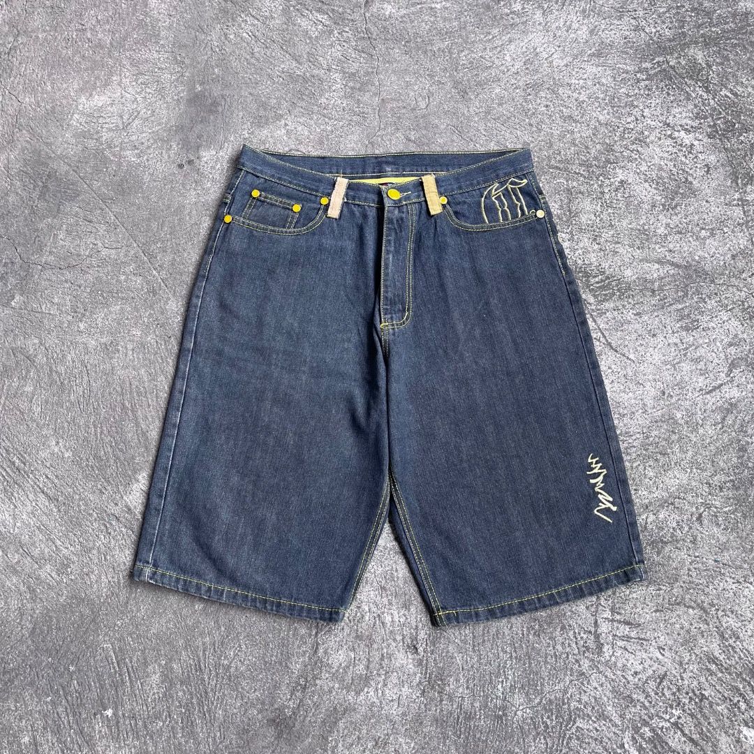 Coogi Heritage Embroidery Denim Short (Category: Shorts) located in Quezon City. Submitted by ykgdrip (Listing ID 1434844008, Image 1). Description: Excellent Condition waist: 36 length: 26 leg opening: 12 Issue: lost leather patch.