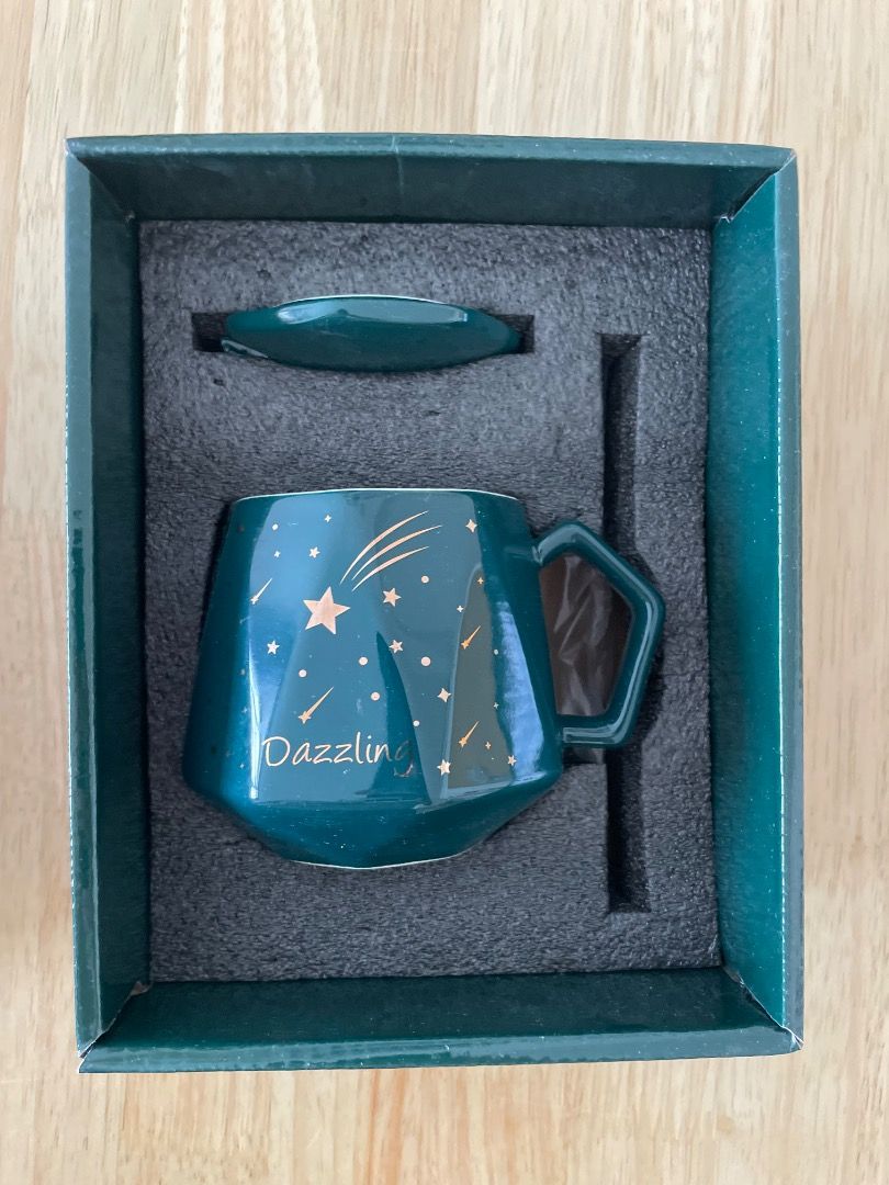 Dazzling Ceramic Mug with Lid and Spoon439512920155105281