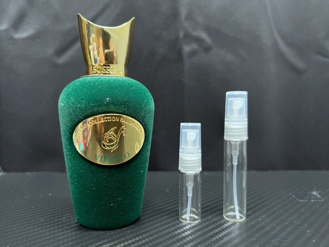 [DECANT] Sospiro Vibrato (Category: Fragrance & Deodorants) located in Caloocan City. Submitted by 2mars (Listing ID 1434949024, Image 1). Description: Sospiro Vibrato decant! 1mL - 230 3mL - 580 5mL - 950 10mL - 1750 * shipping shouldered and booked by buyer * MOP is GCash/BPI .