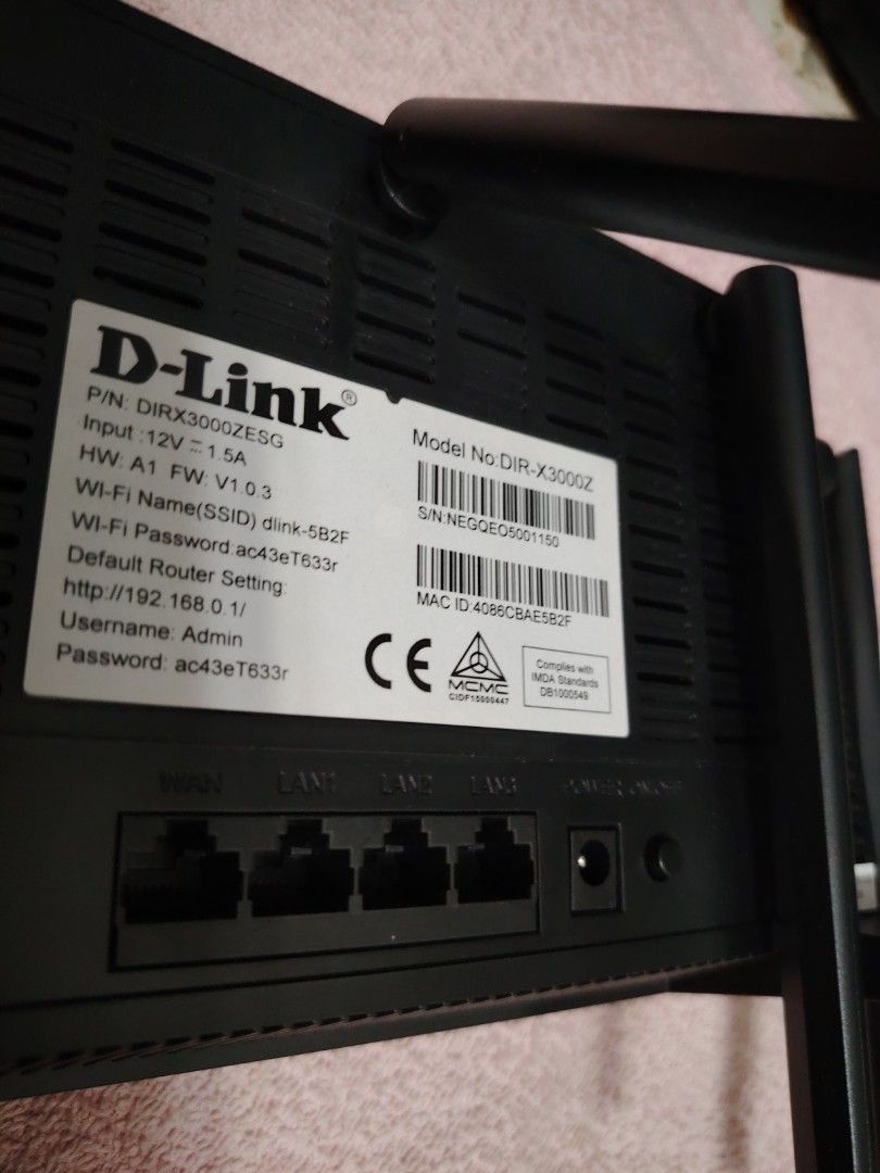 D-Link DIR-X3000Z ESG Wi-Fi 6 Router439547220198041602