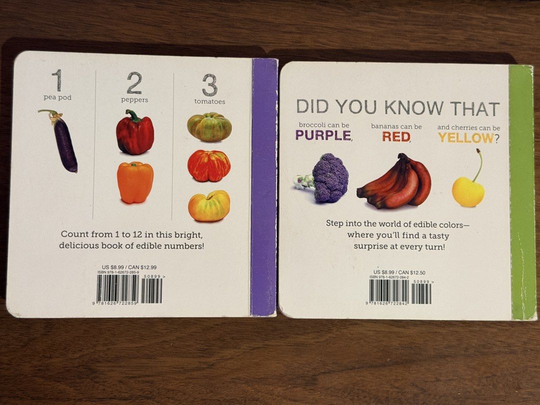 Edible Numbers & Colors Board Books by Jennifer Vogel Bass, Hobbies ...