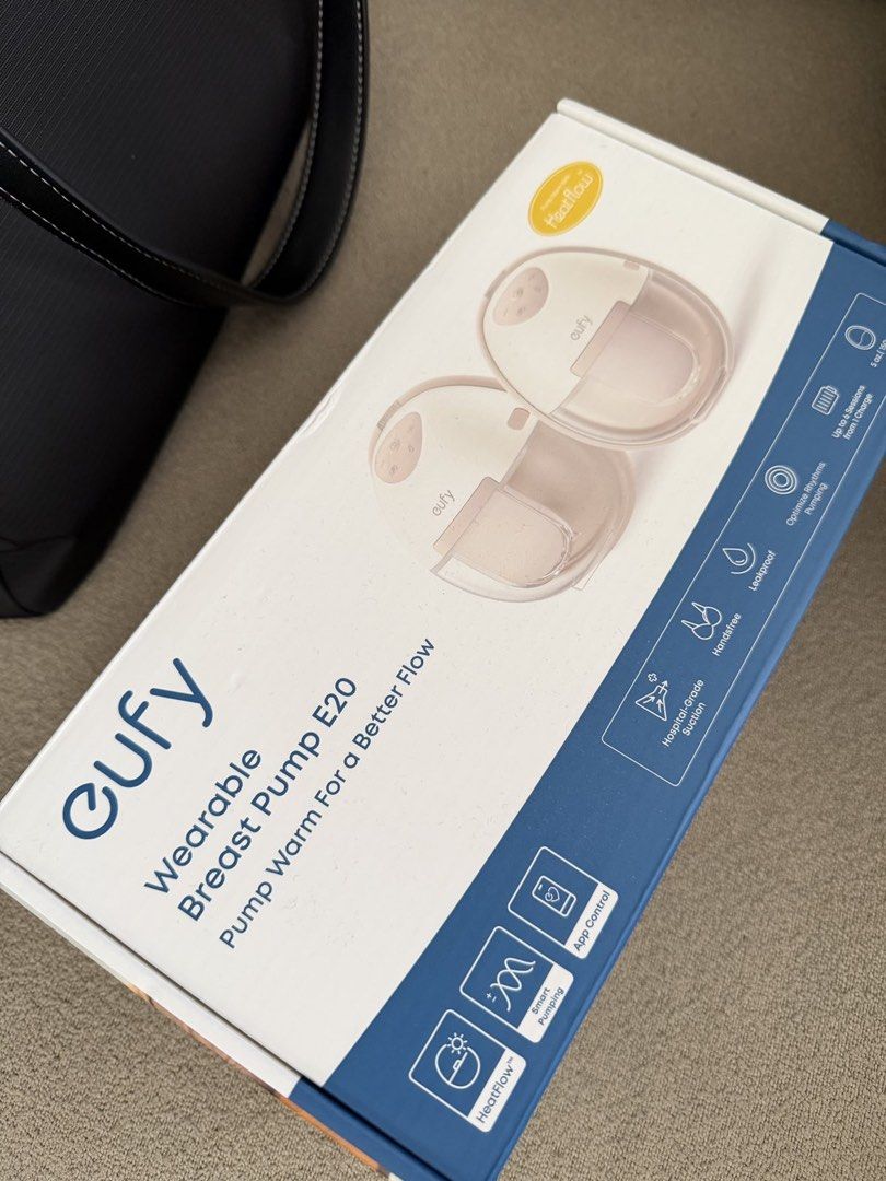 Eufy Wearable Breast Pump E20 (Category: Breastfeeding & Bottle Feeding) located in Marikina City. Submitted by notjayjay (Listing ID 1434906993, Image 1). Description: For Sale: Eufy E20 Wearable Breast Pump - Comes with box and all original inclusions - Used only twice, like new - UV sterilized and sanitized before shipping RFS: Wife preferred manual pump Location: Marikina City Shipping c/o buyer DM me if interested..