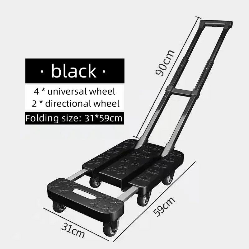 Foldable 6 wheels trolley