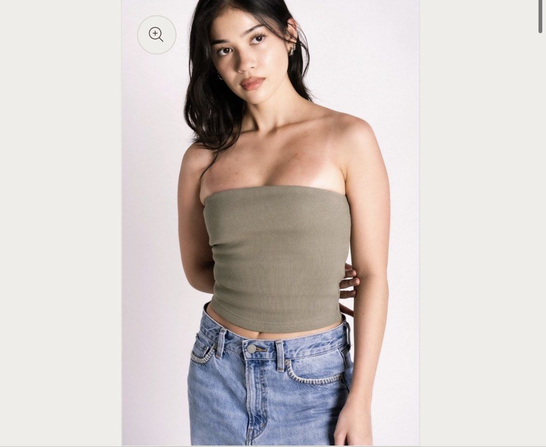 For Keeps Tube Top in Olive, Size S (Category: Others Tops) located in Mandaluyong City. Submitted by justsomeofmythings_ (Listing ID 1434896942, Image 1). Description: - For Keeps tube top - Olive green - Size small - Ribbed texture - Great for layering - Simple and stylish.