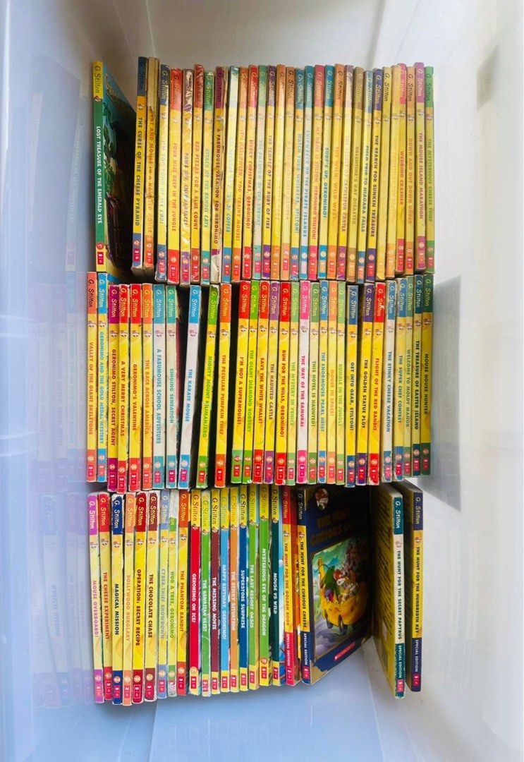 Geronimo Stilton Books (Category: Children's Books) located in Mandaluyong City. Submitted by ynsbf (Listing ID 1434855781, Image 1). Description: Geronimo Stilton books Complete #1 to #71 💗 plus 12 additional Geronimo Stilton books (some Special Editions) Total of 83 books! Sold as a set only Php 9,500 for the set Negotiable price for sure buyer! 🤩.