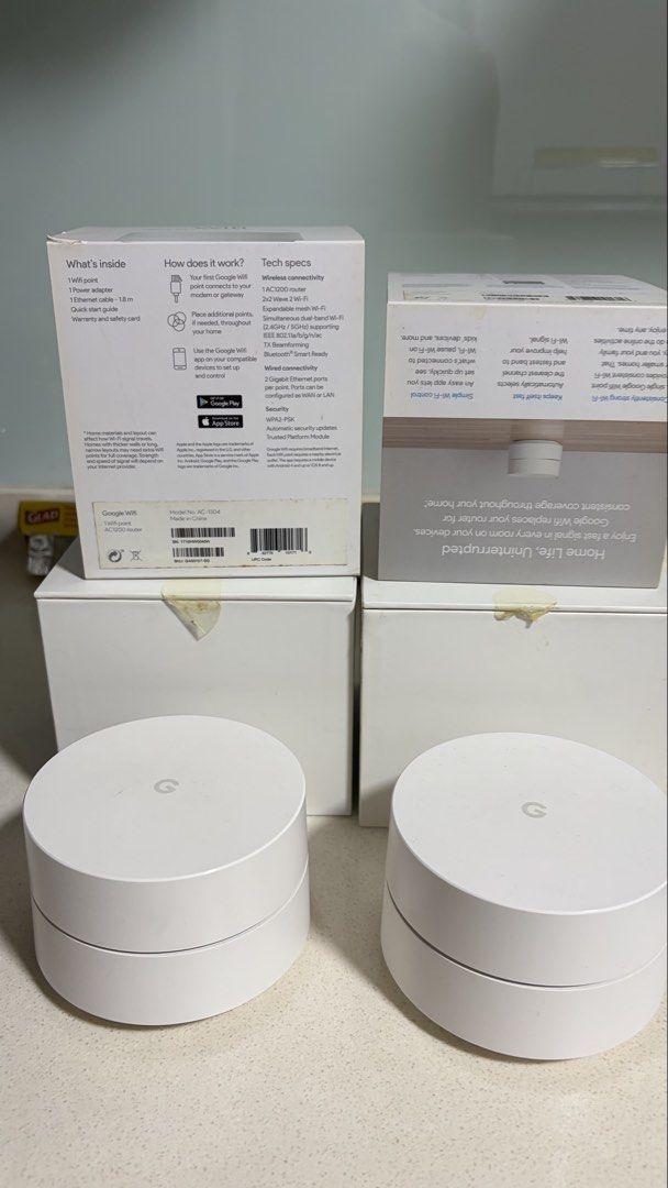 2 Pieces - Google Wifi AC1200 Router439666962429399044
