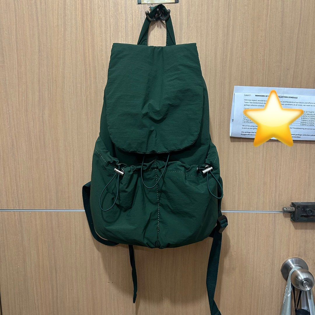 green backpack (Category: Backpacks) located in San Pablo. Submitted by mallowclouds (Listing ID 1434928047, Image 1). Description: - the editors market - renn backpack inspired - brand: GRAB (SM Dept) - perfect school bag! (fits an ipad, umbrella, a sweater, and miscellaneous items ☆) can do meet-ups (UST area) delivery fee shouldered by buyer .