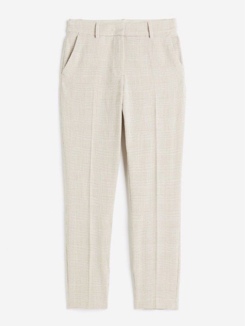 H&M women's light checkered trouser (Category: Other Bottoms) located in Quezon City. Submitted by amanda79146 (Listing ID 1434930194, Image 1). Description: - a little beige in actual -soft fabric - tapers at the end.