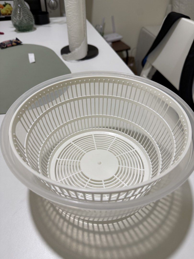 IKEA Salad Spinner (Category: Other Kitchenware & Tableware) located in Paranaque City. Submitted by jamgg (Listing ID 1434954136, Image 2). Description: 🥗 White salad spinner 🥗 Includes basket, bowl, and lid with handle 🥗 Clean and ready to use RFS: Not being used.