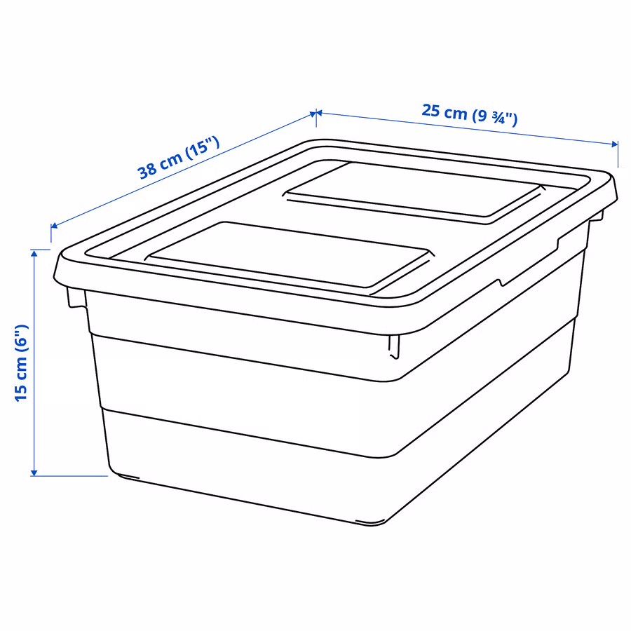 IKEA SOCKERBIT Box with Lid - White439491460659292161