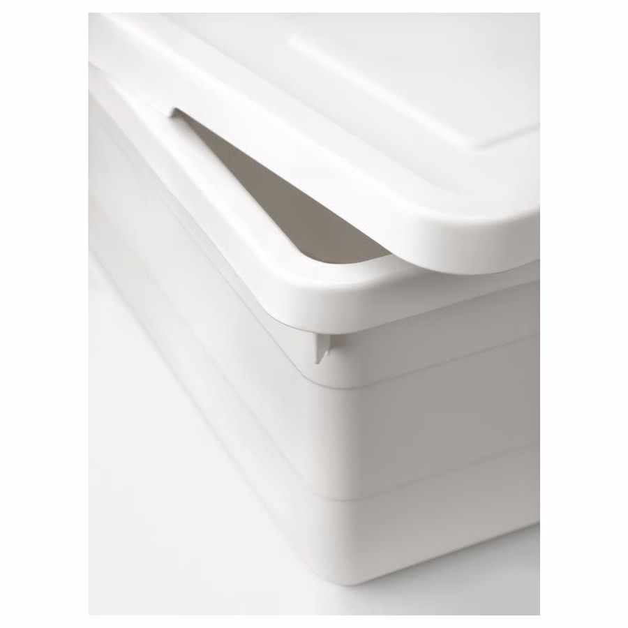 IKEA SOCKERBIT Box with Lid - White439491460659292162