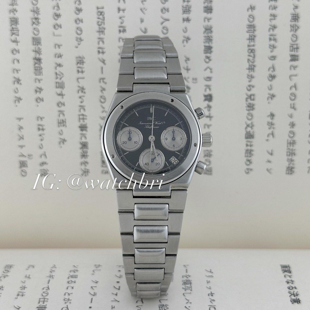 IWC Da Vinci Chronograph Watch (Category: Luxury Watches) located in Manila. Submitted by lugs.to.lugs (Listing ID 1434989070, Image 2). Description: Available for Sale Rare IWC Lady Ingenieur Chronograph - Ref. 3733 - 30mm Steel Case - Quartz Movement, Cal. 630 - Reversed Panda Dial - Steel bracelet can dir up to 6.5 inches wrist. - Replacement restart pusher - Unit Only Meetips can be arranged.