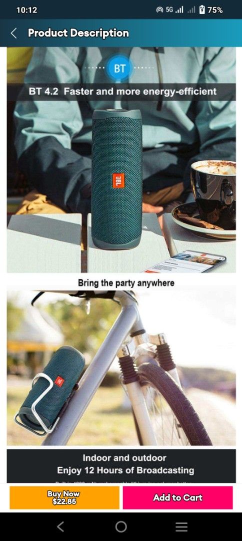 JBL Flip 5 Bluetooth Speaker - Waterproof439767692498718722