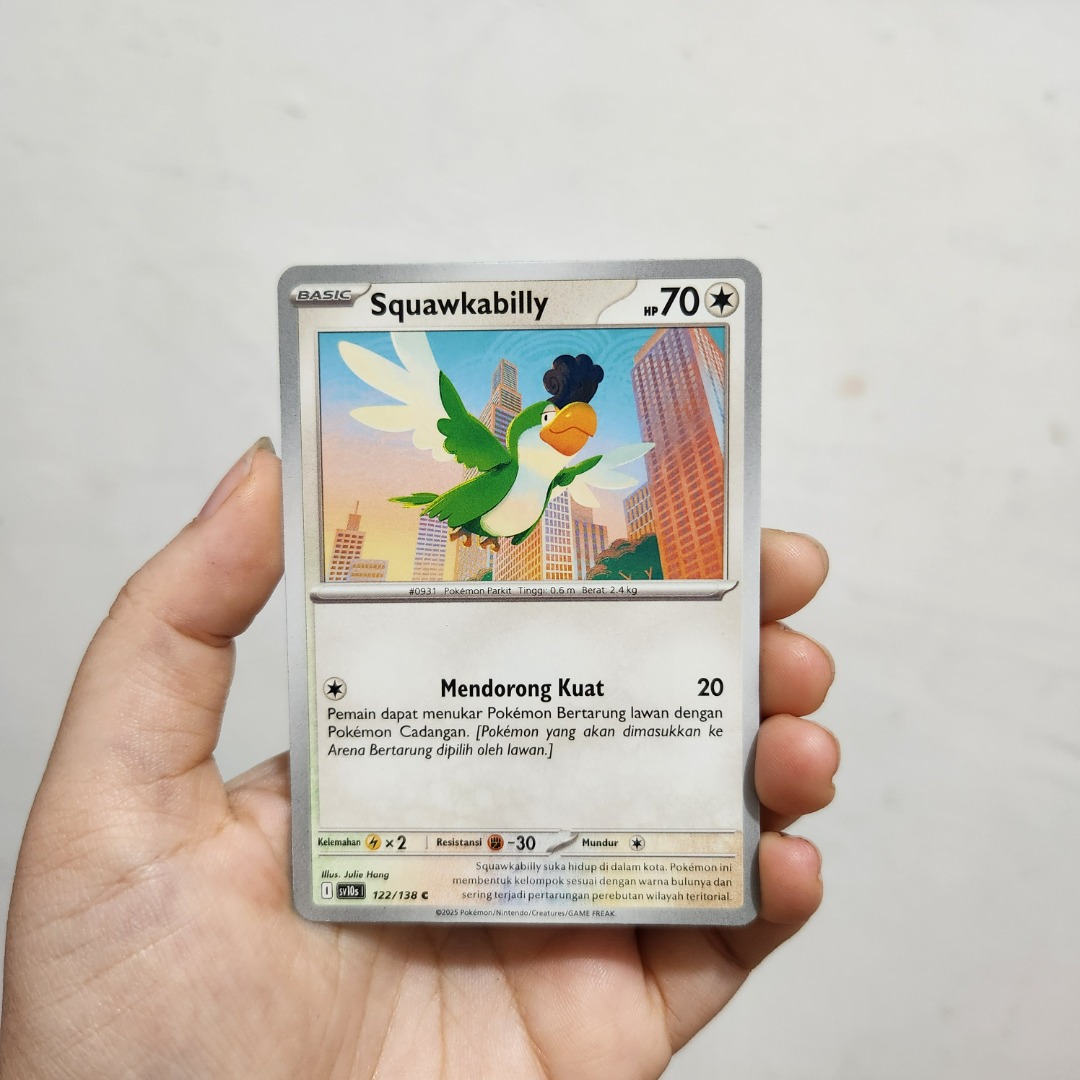 Kartu Pokemon TCG Indonesia - Squawkabilly #122, Toys & Collectibles ...