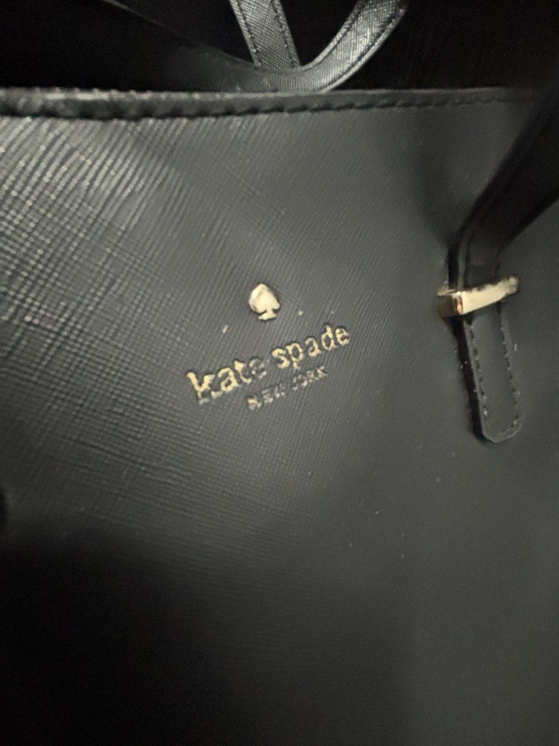 Kate Spade Black Satchel Bag (Category: Luxury Bags & Wallets) located in Manila. Submitted by happyeight (Listing ID 1434921873, Image 3). Description: Kate Spade satchel bag - Black leather - Top handle and detachable shoulder strap - Gold-toned hardware - Interior patterned lining - Features Kate Spade New York logo.