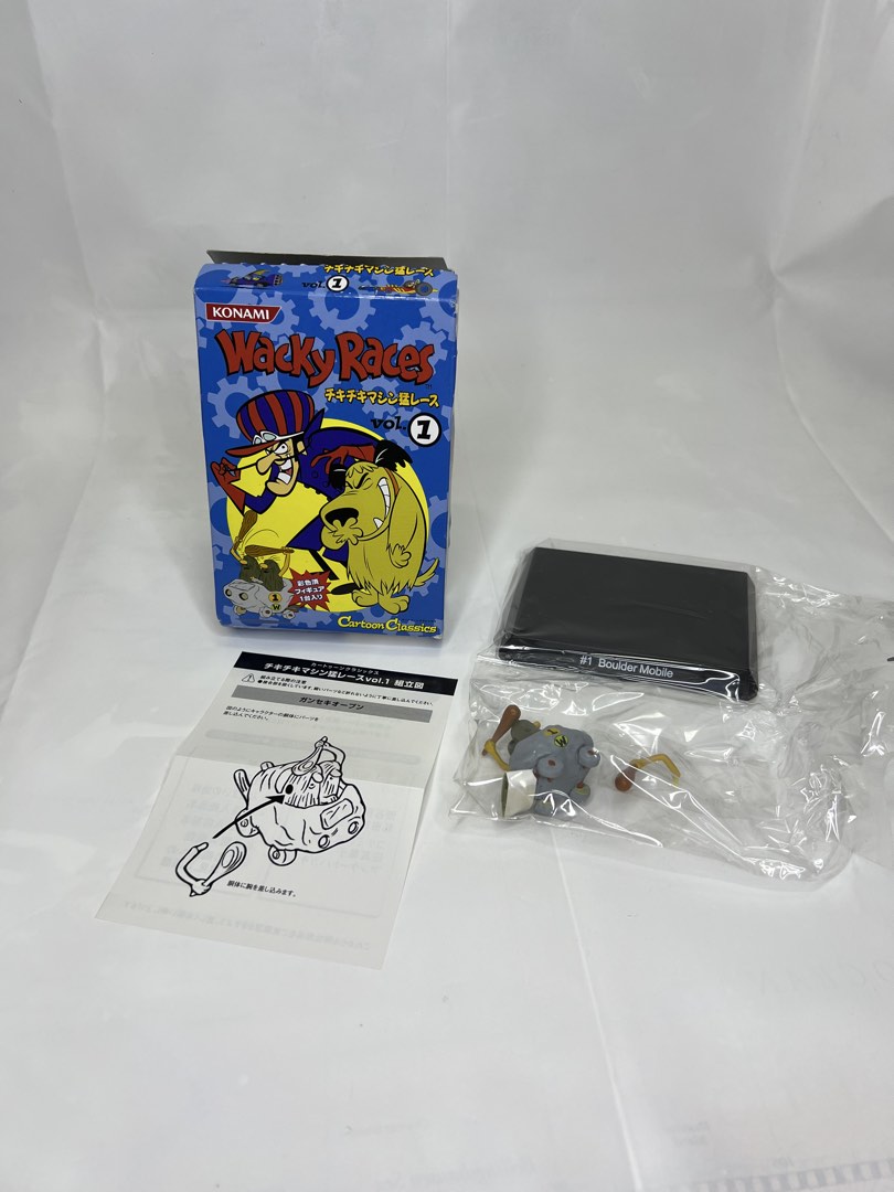 Wacky Races Vol. 1 Konami Wacky Races Vol. 1 No. 1 Boulder Mobile Figure Hanna Barbera ...