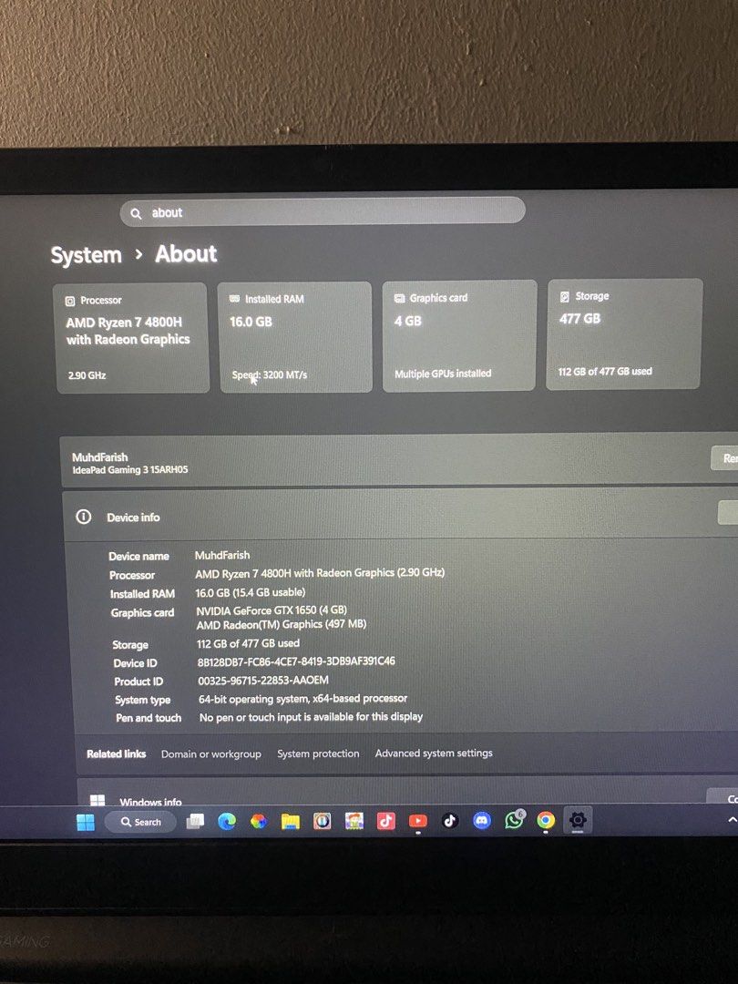 Lenovo Ideapad Gaming 3439768579646443522