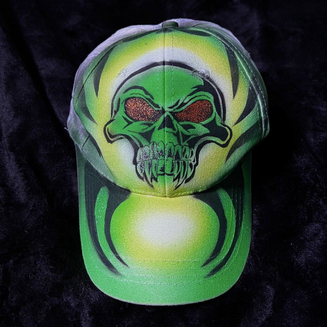 LIQUID BLUE ALT AIRBRUSHED SKULL CAP, Men's Fashion, Watches ...