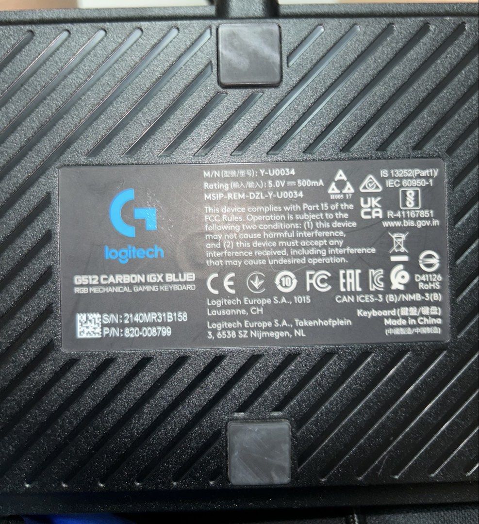 Logitech G512 Carbon Keyboard (Blue Switch)439669702673059845