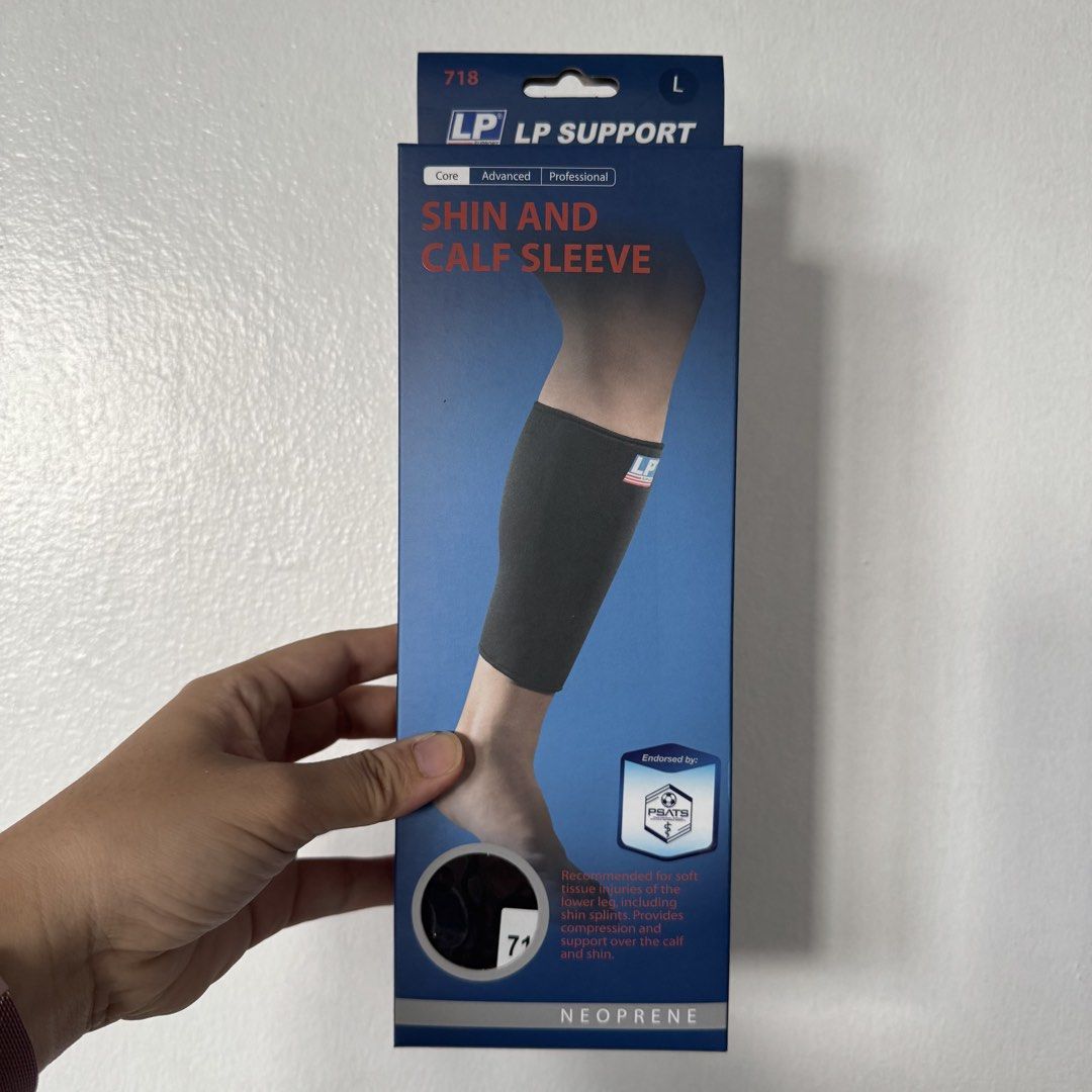 LP SUPPORT 718 Shin & Calf Sleeve (Category: Braces, Support & Protection) located in Manila. Submitted by miskym (Listing ID 1434899010, Image 1). Description: Wholesale Price: 562.00/ea for 20pcs 598.00/ea for 10pcs 633.00/ea for 5pcs Retail Price: 703.00 Please refer to size chart for measurements All sizes are available.